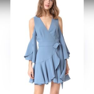 Revolve Finders Kippers Cold Shoulder Patience Wrap Dress. Size M